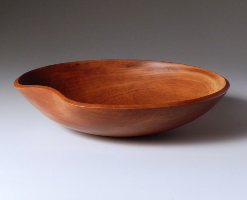 Ancient Kauri bowl with carved rim - 9”w x 2 1/4”h