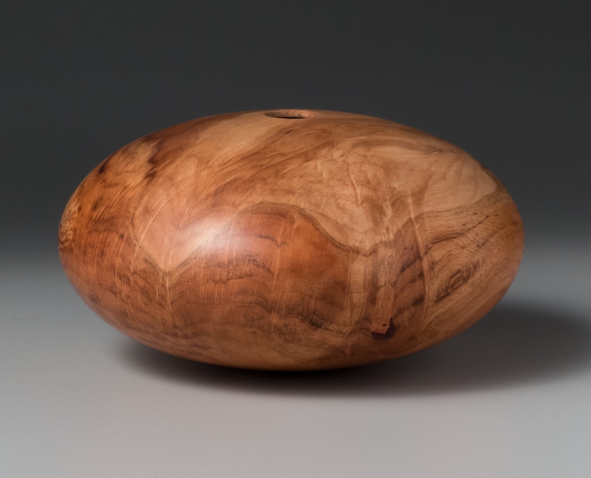 Hazelnut Vessel - 5 1/2”w x 3”h Turned and hollowed