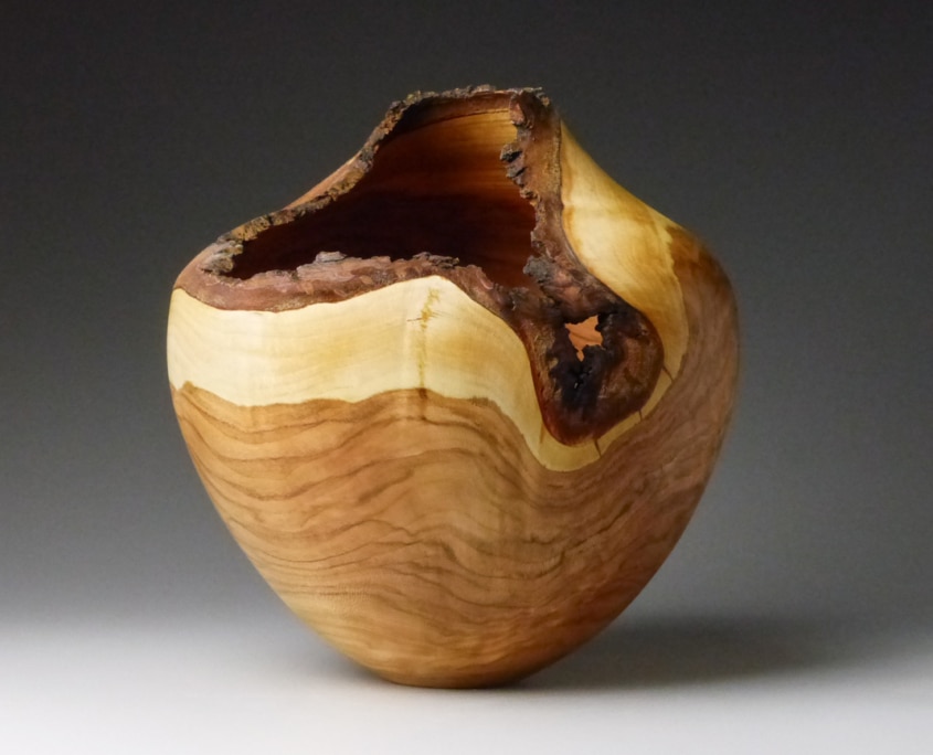 Cherry Vessel - 8”h x 7 5/8”w