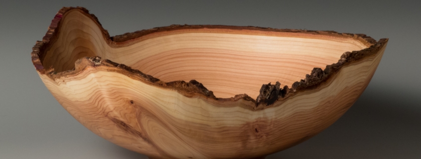 Red Cedar Natural Edge Bowl 14 1/2”w x 5 5/8”h